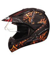 Studds - Full Face Helmet - Motocross Decor (D1 Matt Black N12) [Large - 58 cms]