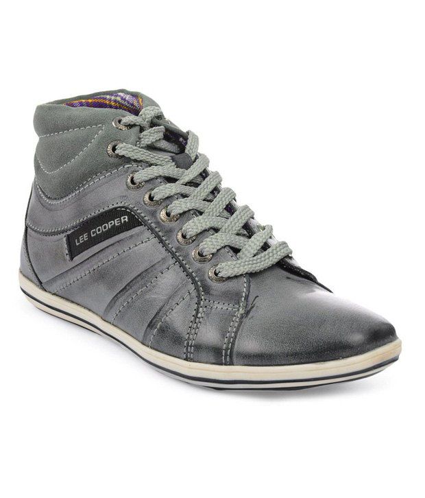lee cooper high ankle leather shoes