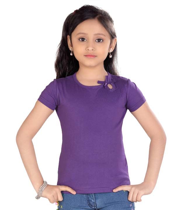     			Sini Mini Excellent Girls Cotton Top Purple