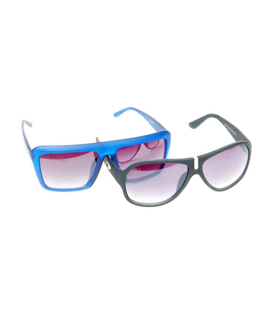 Techno Tronics Blue and Black Multipurpose Sunglasses - Buy 1 Get 1 Free - Buy Techno Tronics