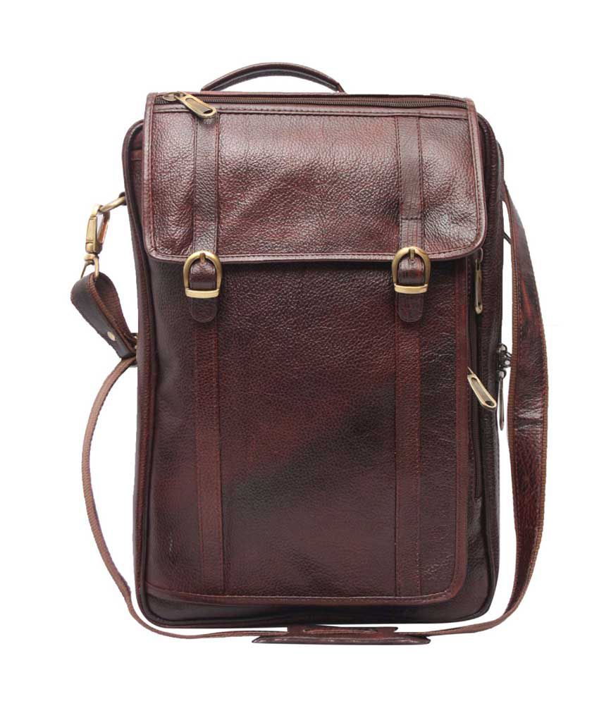C Comfort Office Back pack Brown Leather 15 inch LaptopBackpacks - Buy ...