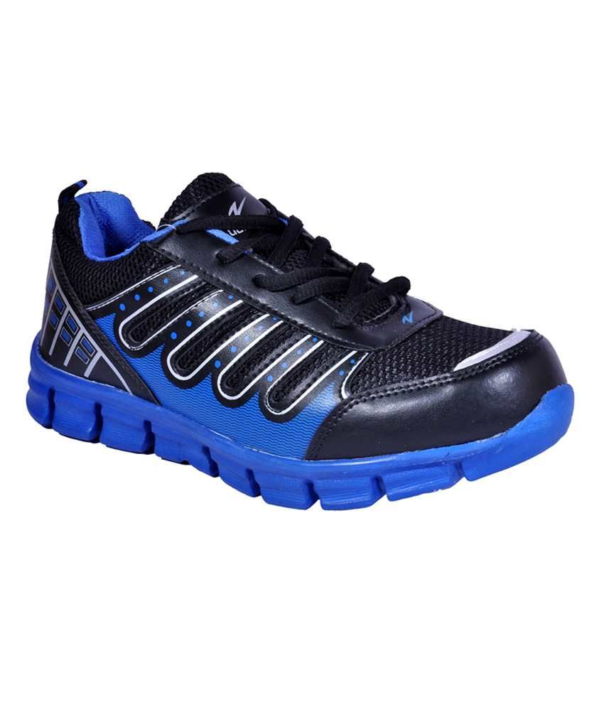 Density Black and Royal Blue Sports Shoes