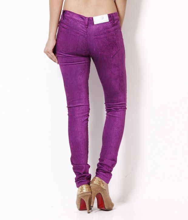 purple corduroy trousers