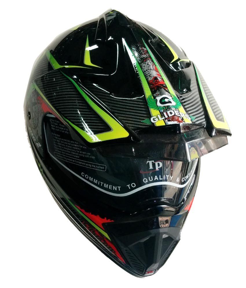 Gliders MC 2 Full Face Motocross Monster (Glossy Black With