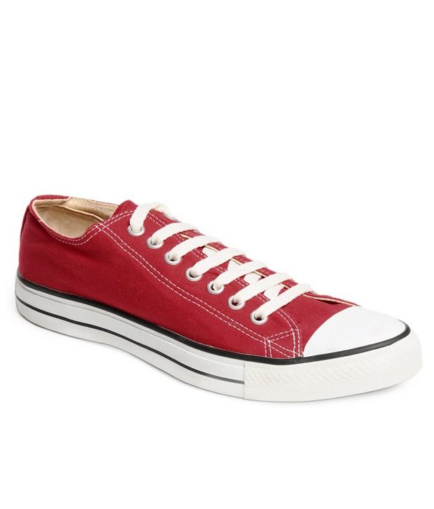 cheap red canvas shoes