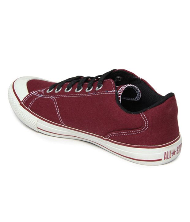 converse unisex maroon and black canvas shoes