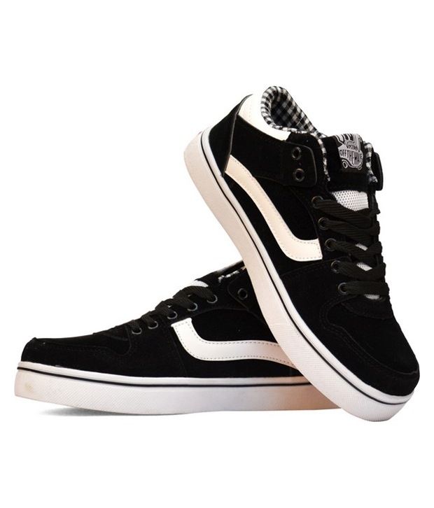 black and white trendy shoes