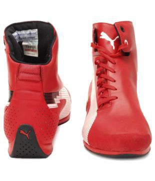 puma ferrari red high ankle shoes 