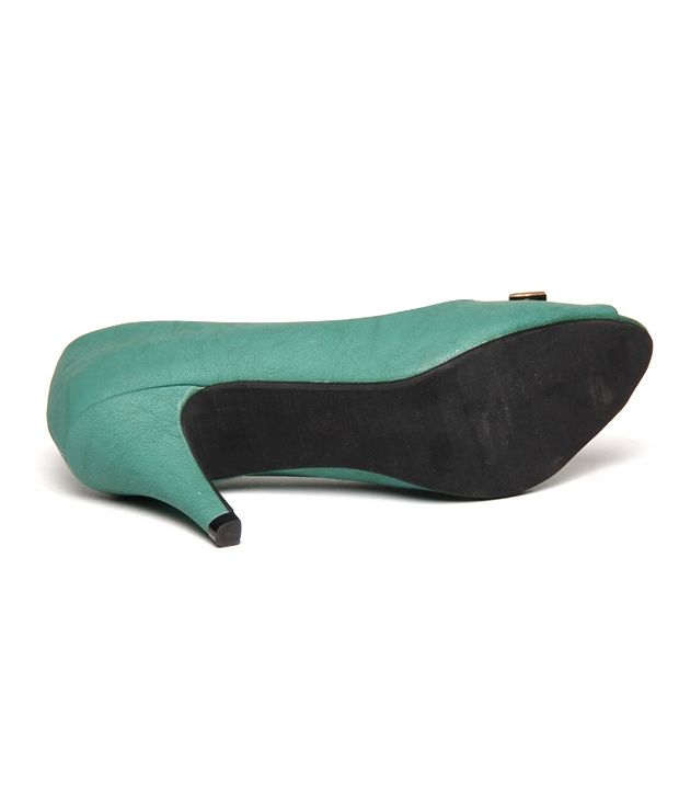 My Foot Stylish Green Slipon Heels Price in India Buy My Foot Stylish