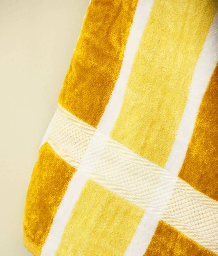 yellow stripe towel
