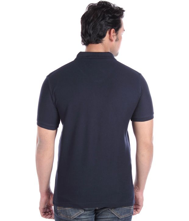 Go Untucked Navy Polo T-Shirt For Men - Buy Go Untucked Navy Polo T ...
