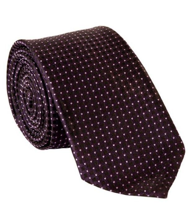 Milano X'Xssories Tiny Purple Square Pattern Necktie: Buy Online at Low ...