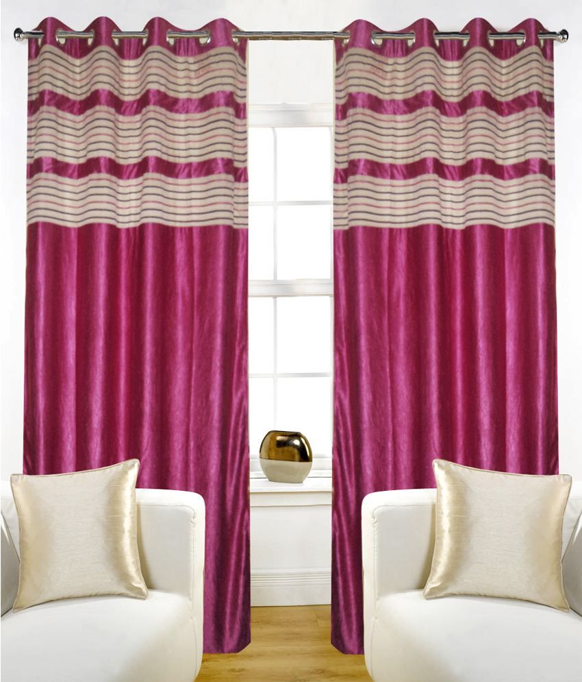Home Candy Eyelet Fancy Polyester Set Of 2 Door Curtain Set Buy