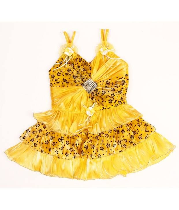 short frock yellow colour