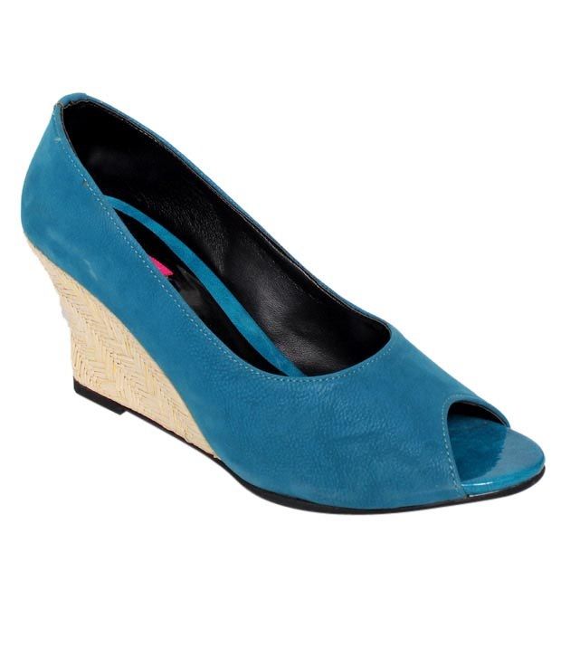 turquoise wedge boots