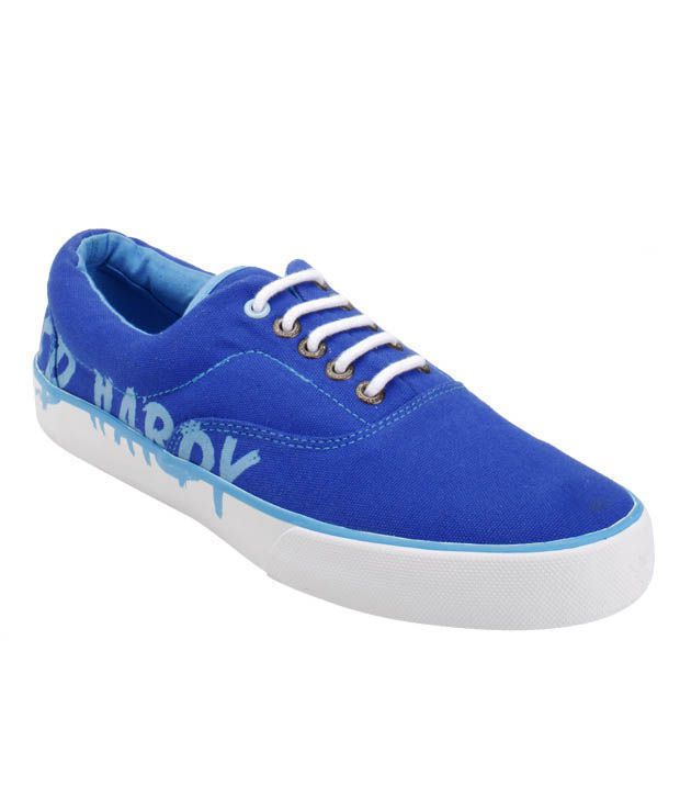 Ed Hardy Blue Sneakers - Buy Ed Hardy Blue Sneakers Online at Best ...