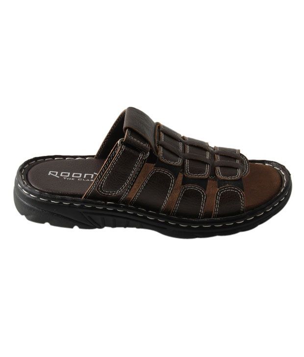 Roony Brown Slip-on Sandals Price in India- Buy Roony Brown Slip-on Sandals Online at Snapdeal