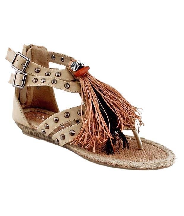 Martini Beige Gladiator Sandals Price in India- Buy Martini Beige Gladiator Sandals Online at 