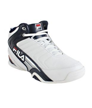 fila high ankle white shoes