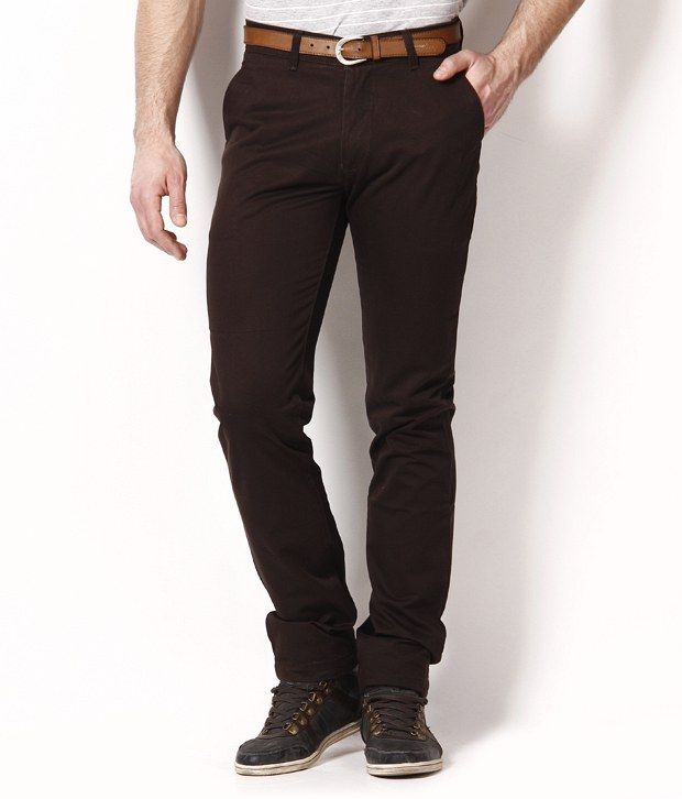 brown trousers mens