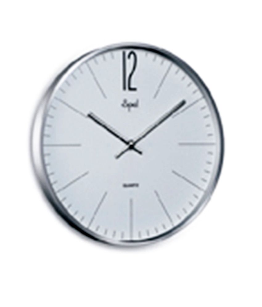 Opal Steel White Wall Clock Buy Opal Steel White Wall Clock At Best Price In India On Snapdeal