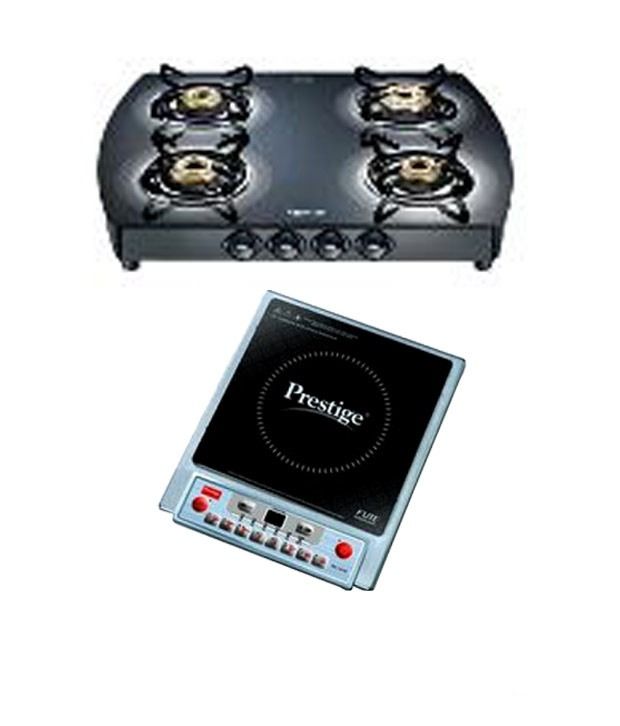 Prestige GTS04 Schoot Gas Cooktop + PIC 1.0 V2 Induction Cooktop Combo