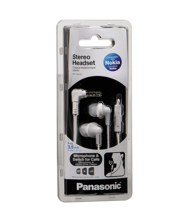Panasonic In Ear Mobile Headset Handsfree with Mic,RPTCN120EW Buy