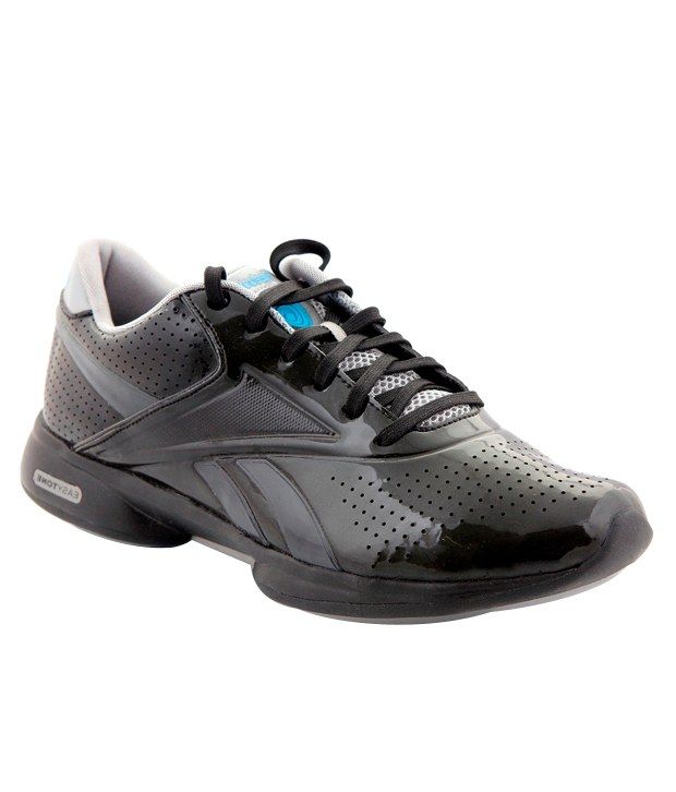 grey and black reebok shoes