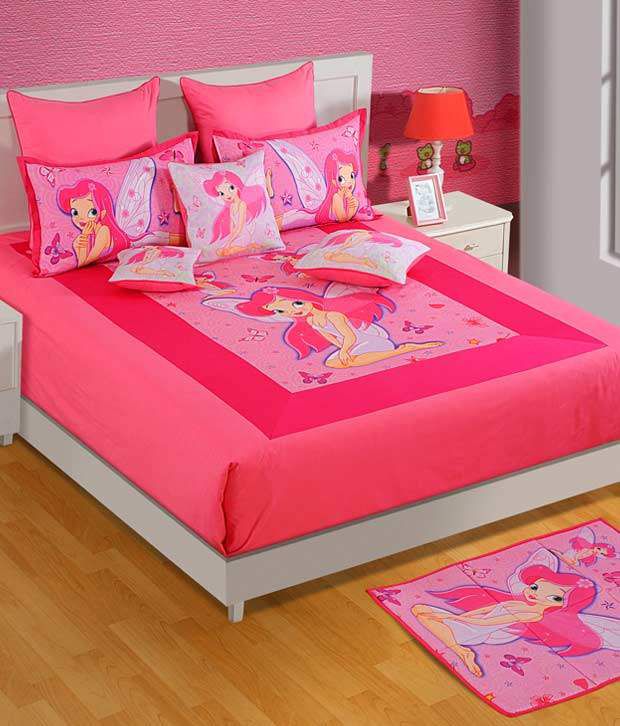     			Swayam Double Digital Print Kids Bed sheet  with 2 pillow covers