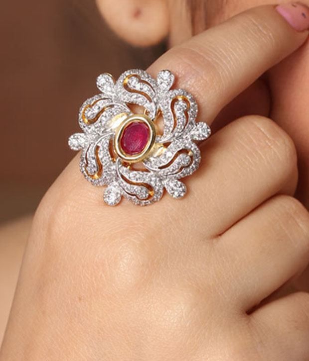 Diva Gorgeous American Diamond Ring: Buy Diva Gorgeous ...