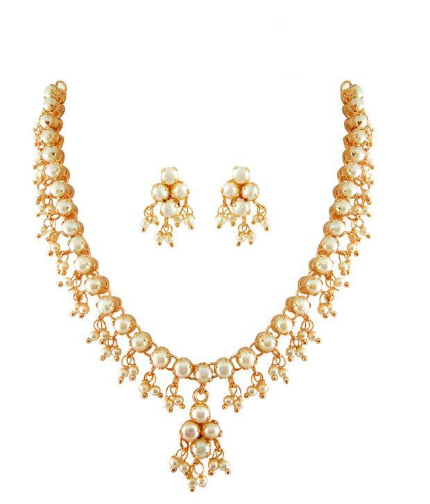 Sri Jagdamba Pearls Shimmering Pearl Necklace Set - Buy Sri Jagdamba ...