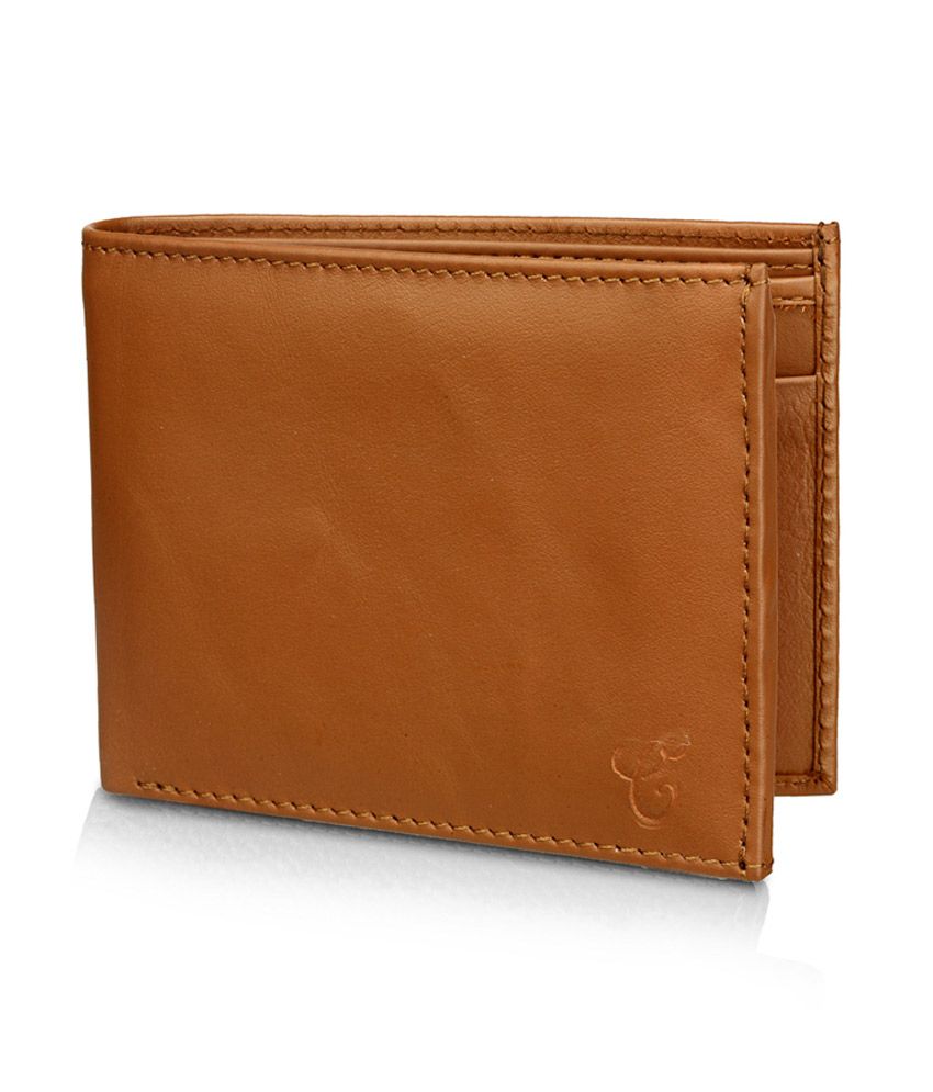 Contrast Tan Genuine Leather Wallet Buy Online at Low Price in India