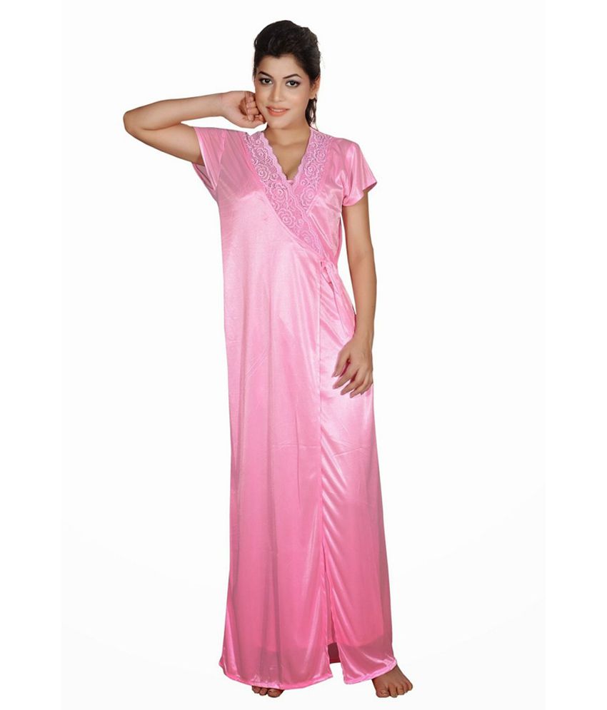 Buy Myra Pink Poly Satin Nighty Online at Best Prices in India - Snapdeal