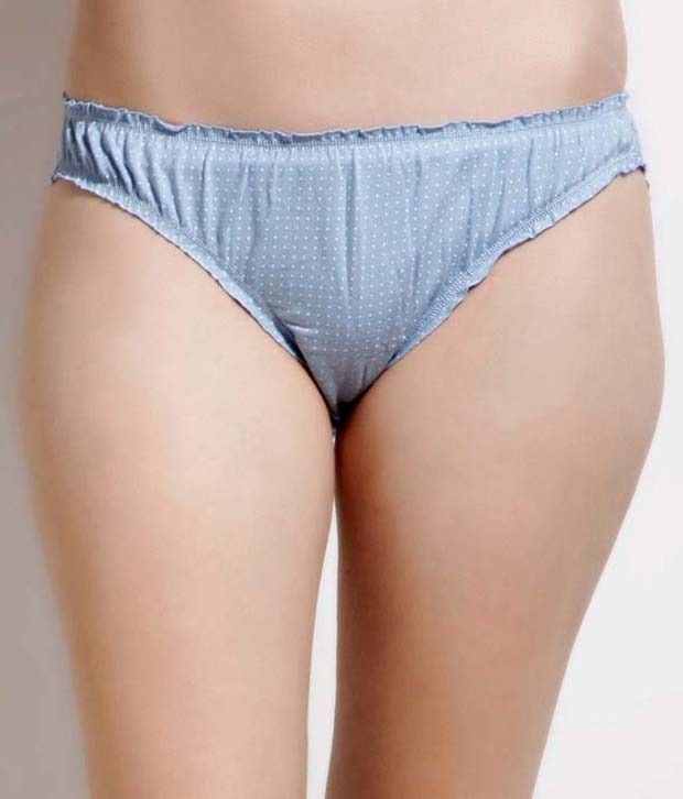 Buy Fashion Street Light BlueWhite Printed Cotton Panty Online at Best