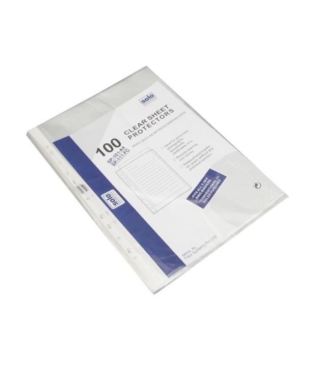 Solo 11 - Hole Sheet Protector - F/C (pack of 100): Buy Online at Best ...