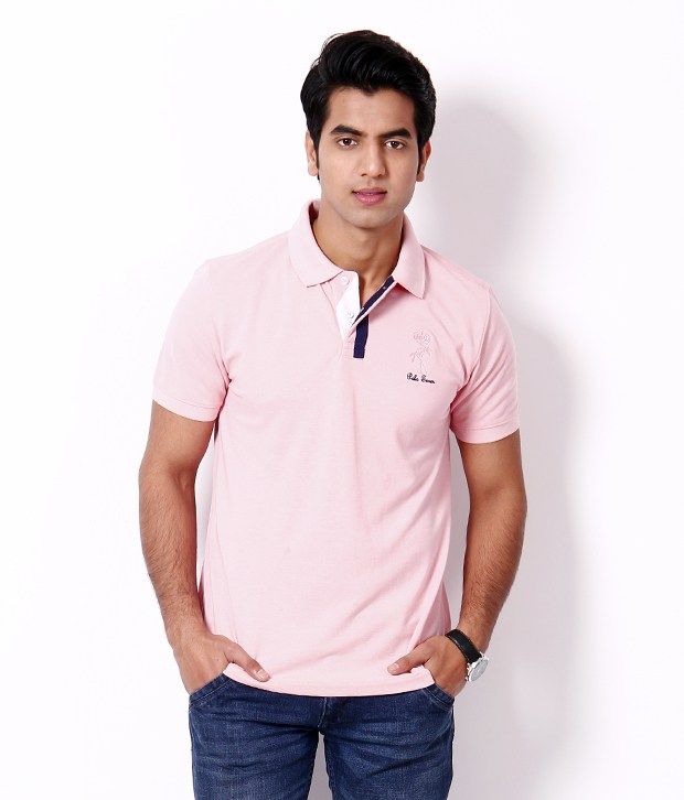 light pink polo t shirt