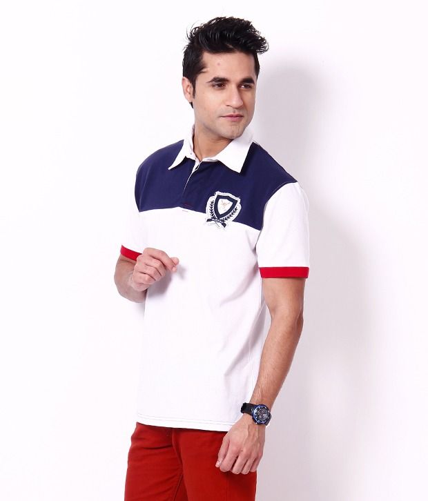 Palm Beach White Solid Polo T Shirt Buy Palm Beach White Solid Polo T