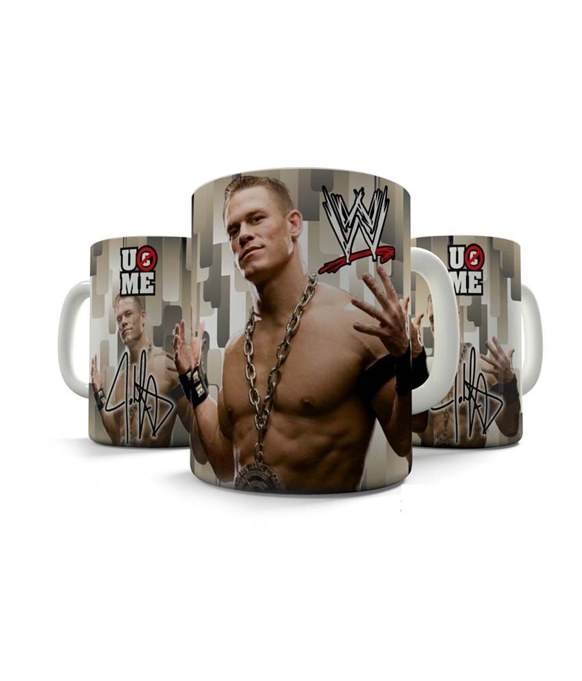 Shaildhas Wwe Super Star John Cena 350 Ml White Coffee Mug W01 Buy Online At Best Price In 