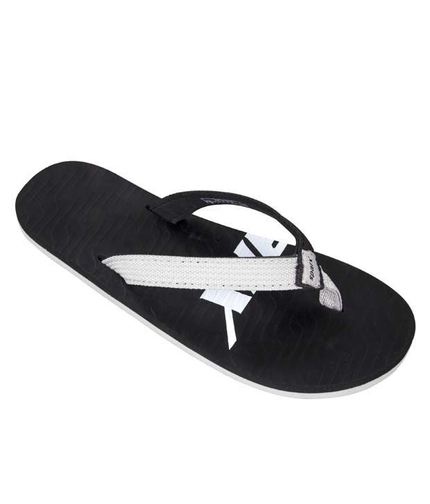 Sparx Black Slippers Price in India 