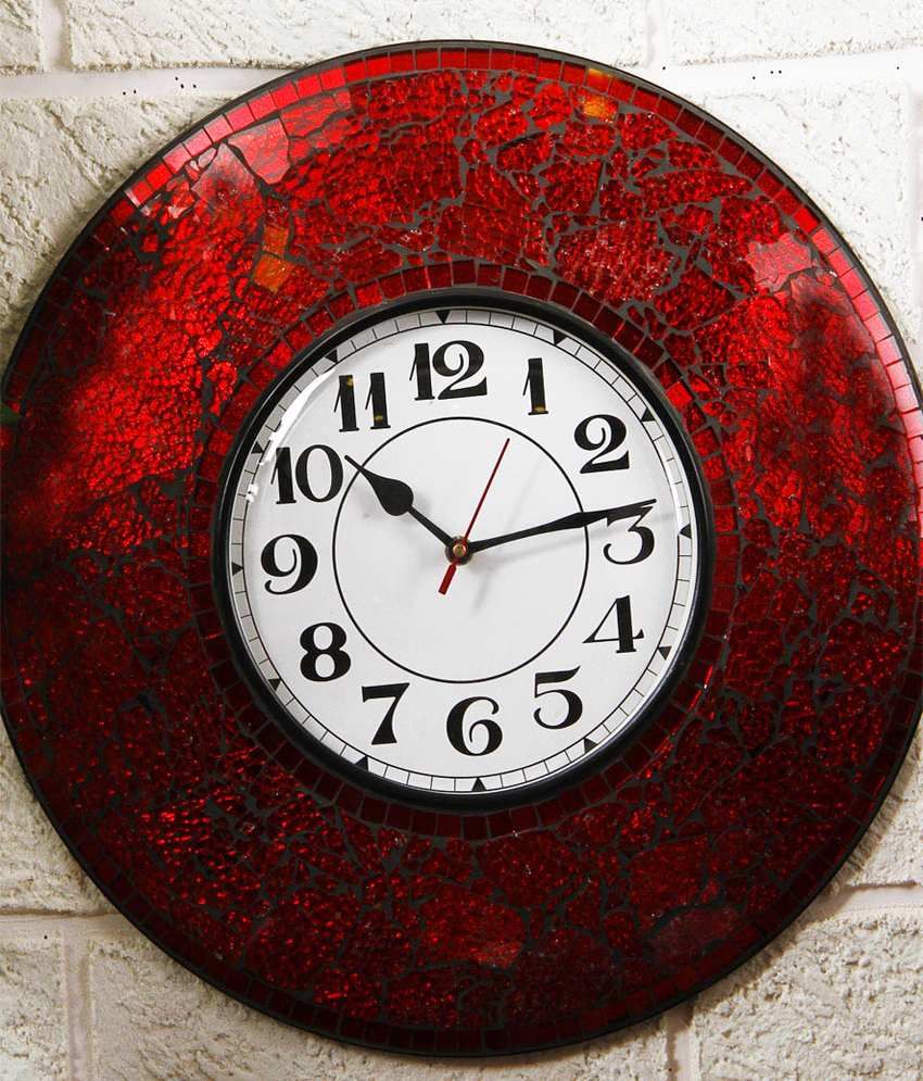 Unravel India Red Mosaic Wall Clocks Buy Unravel India Red Mosaic Wall unravel-india-red-mosaic-wall-clocks-buy-unravel-india-red-mosaic-wall