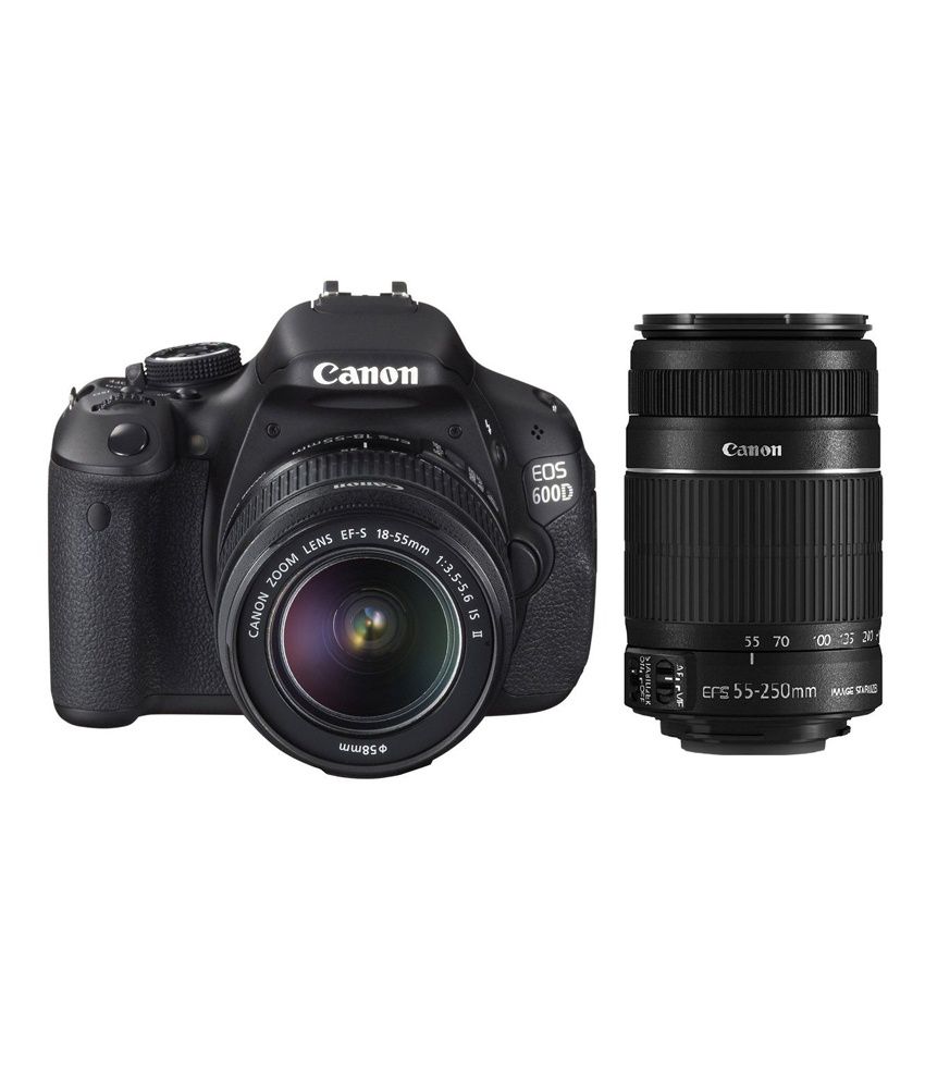 Canon EOS 600D with 18-55mm Lens + 55-250mm Lens Price in India- Buy ...