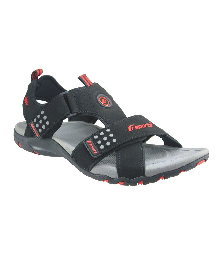 F Sports Black Floater Sandals Price in India- Buy F Sports Black ...