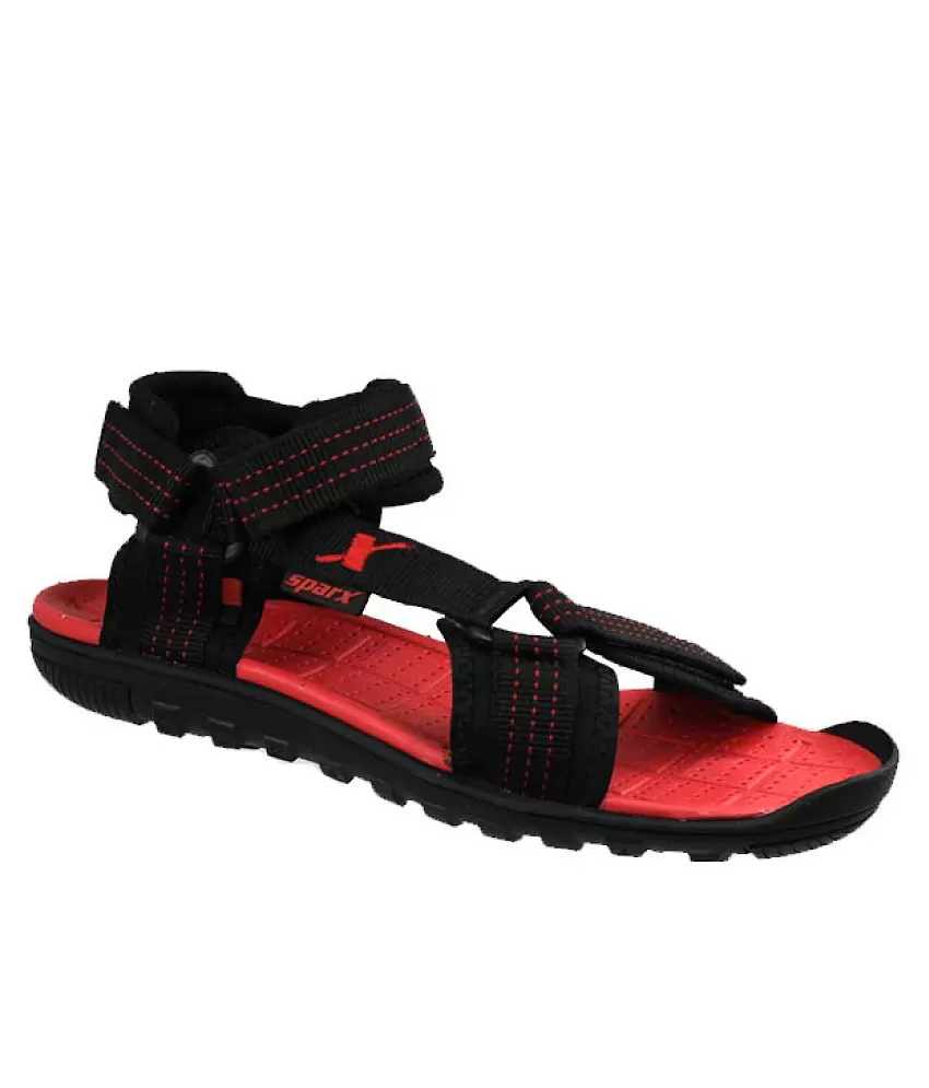 Buy Sparx Black & Red Floater Sandals for Men on Snapdeal | PaisaWapas.com