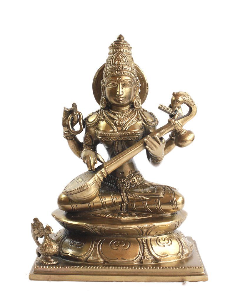 Vedanta Art Inc. Glossy Bronze Saraswati Idols: Buy Vedanta Art Inc ...