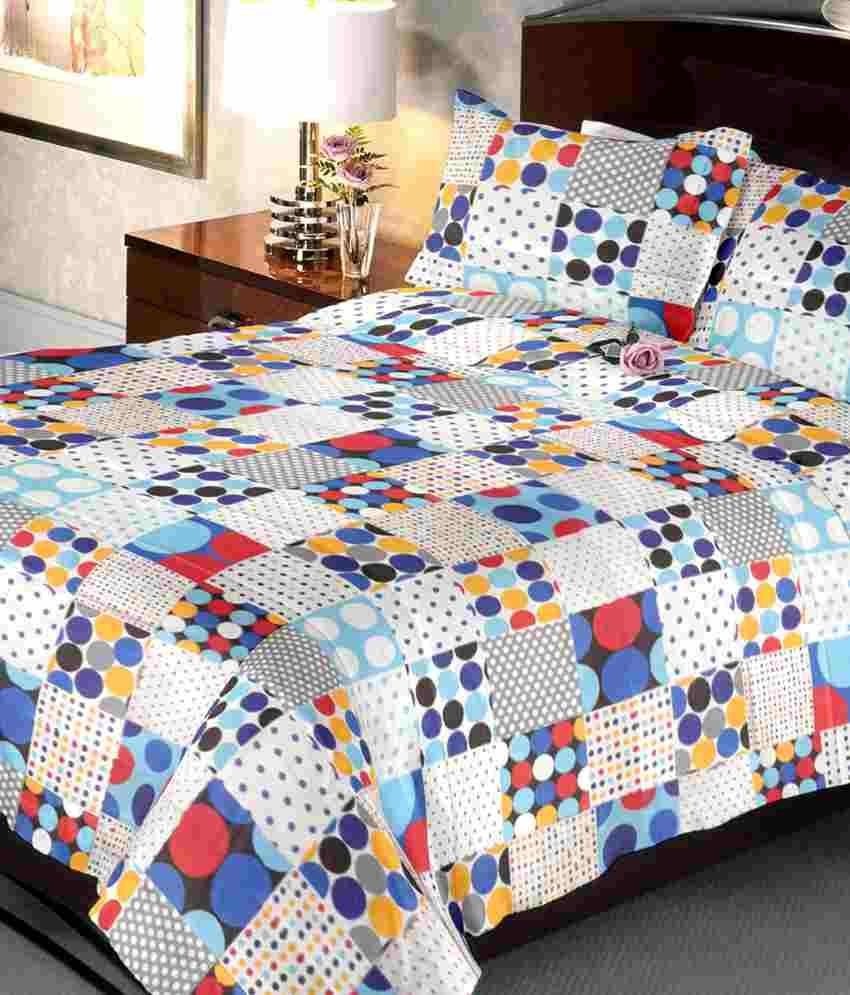Uber Urban Checkered Bed Sheet With 2 Pillow Covers Buy Uber Urban