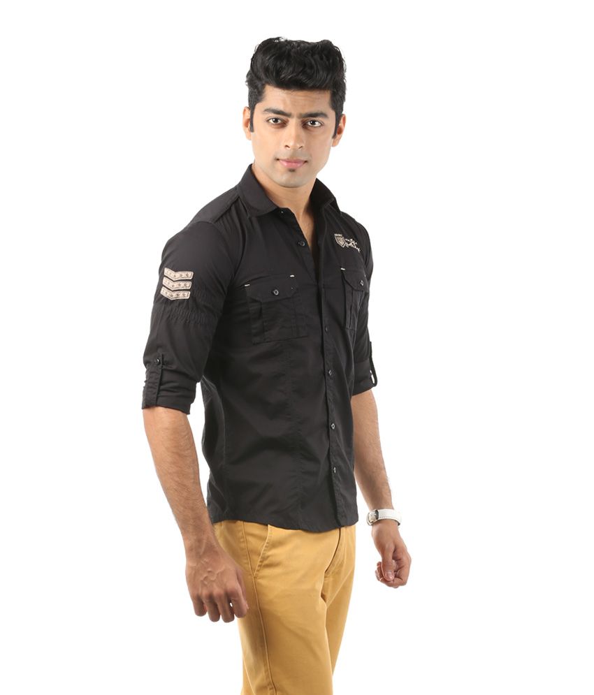 black cargo shirt