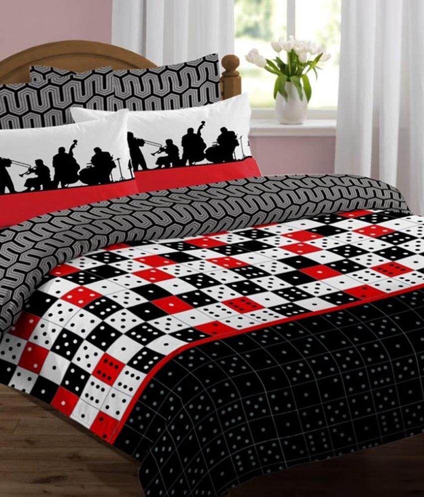 Spaces Orchestra Design Double Bed Sheet With 4 Pillow Covers Buy