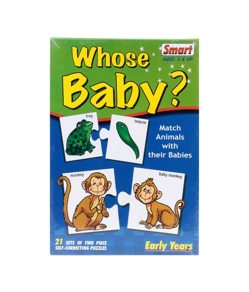 animal babies matching game without