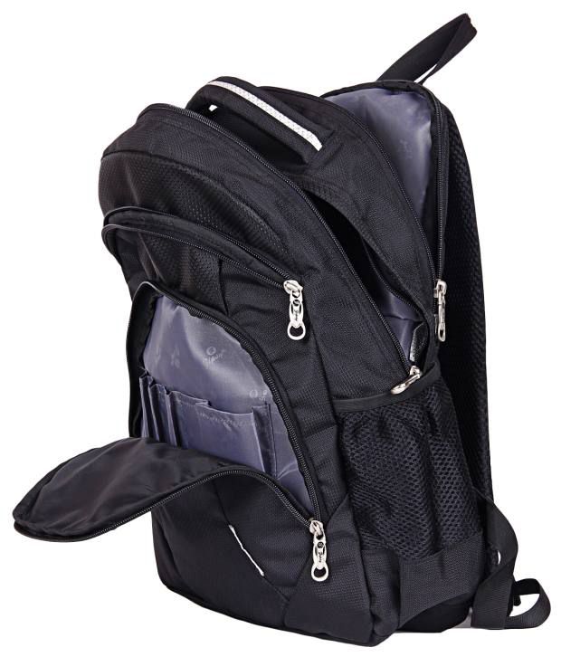 black travel backpack