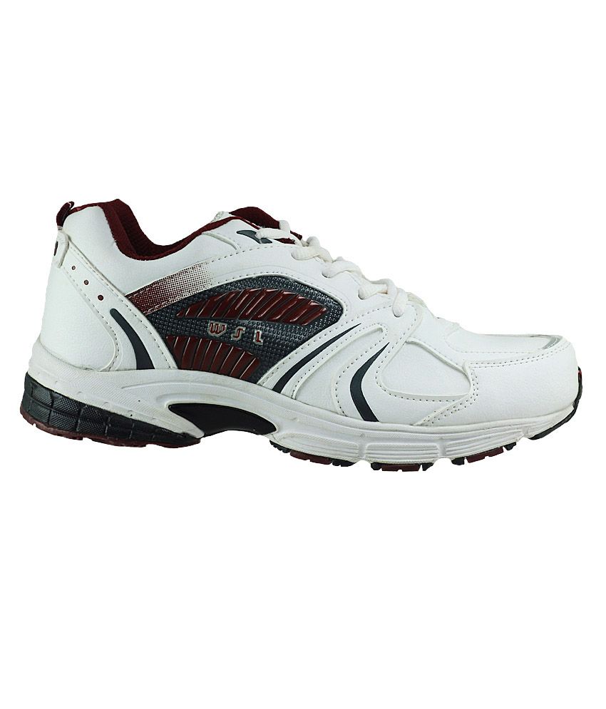 WSL WSL921-White & Maroon Men's Sports Shoes - Buy WSL WSL921-White ...